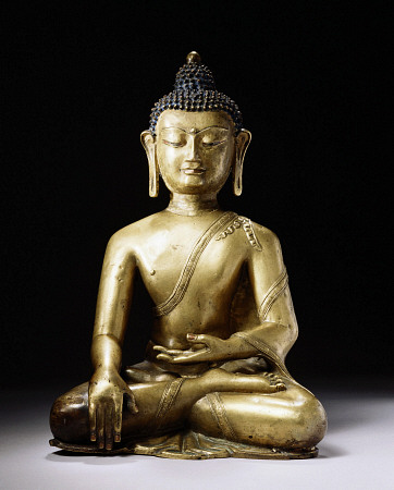 A Tibetan Bronze Figure Of Buddha Sakyamuni, Late 13th Century de 