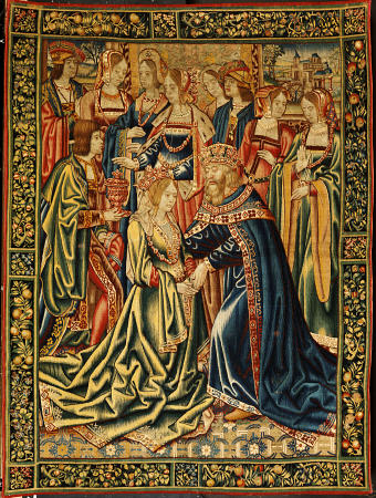 A Tournai Tapestry In Wools And Silks Depicting A Royal Marriage de 