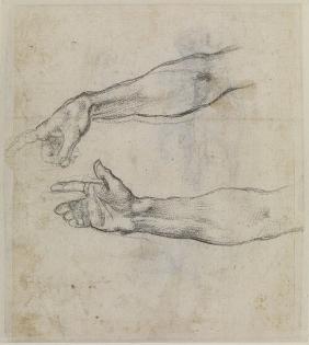 Studies of an outstretched arm for the fresco "The Drunkenness of Noah"