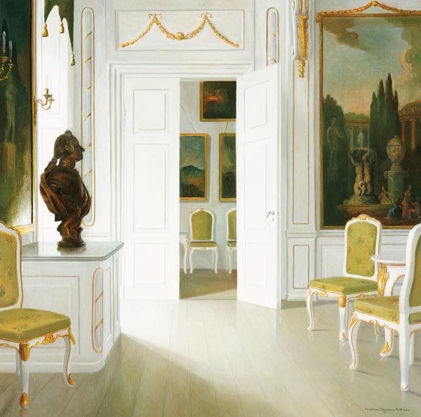 An Interior Of A Salon - Fredensborg de 