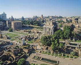 Aerial view of the Roman ruins (photo) 