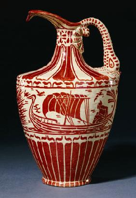 A Fine Maw And Co Pitcher Decorated by Walter Crane (1845-1915)
