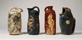 A Group Of Martin Brothers Stoneware Jugs Circa 1888-1889,  And A Martin Brothers Character Jug-Mode