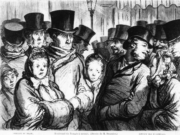 Encounter of Theatre Goers / aft.Daumier de 