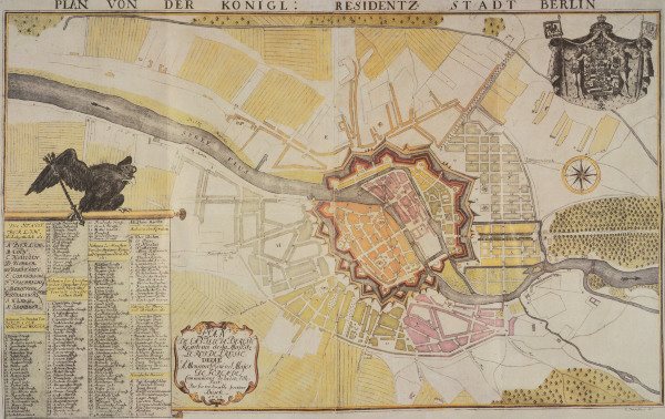 Berlin, town map / 1723 / Engraving de 