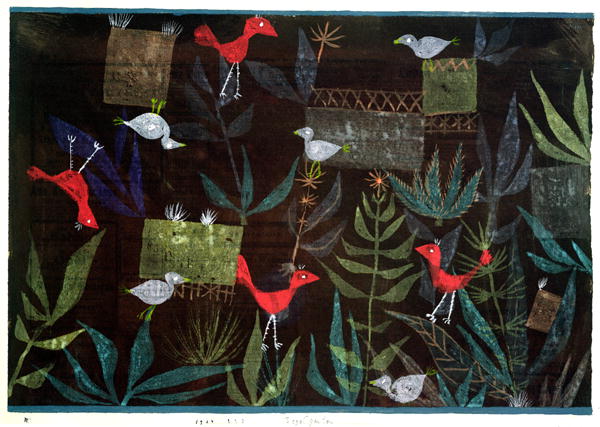 Bird Garden, 1924 (no 223) (w/c on primed paper on cardboard)  de 