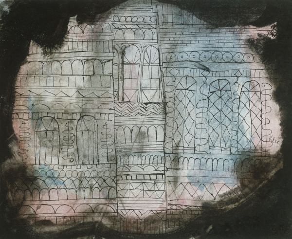 Burning Castle, 1920 (black ink & w/c)  de 