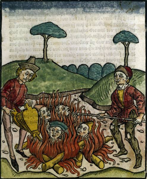 Burning of liars / Woodcut / 1483 de 