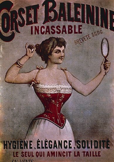Corset Baleinine Incassable, advertisement for corsets, poster de 