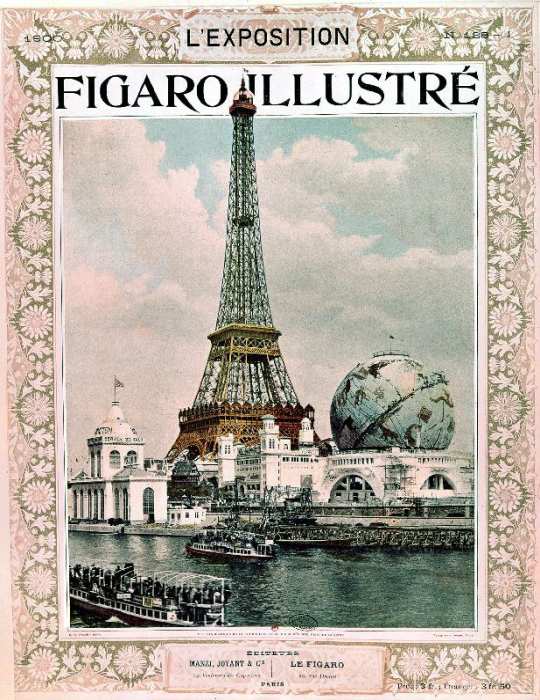 Cover of magazine Le Figaro Illustre : world fair in Paris, 1900 : Eiffel Tower, engraving de 