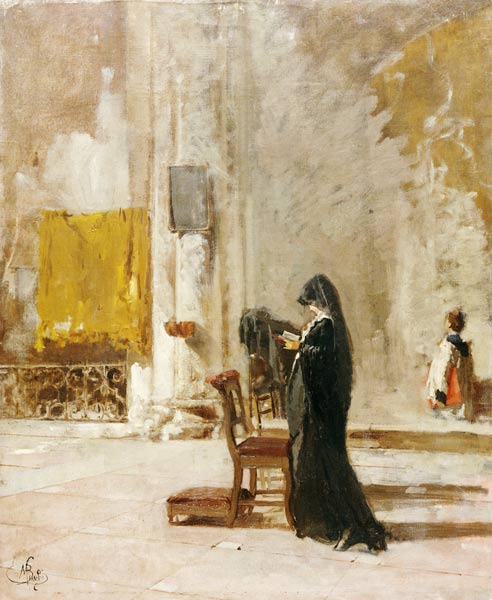 A Lady Praying In Church de 