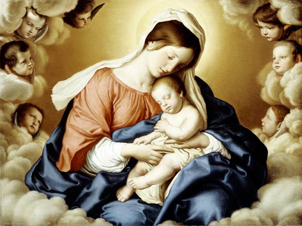 The Madonna And Child In Glory With Cherubs de 