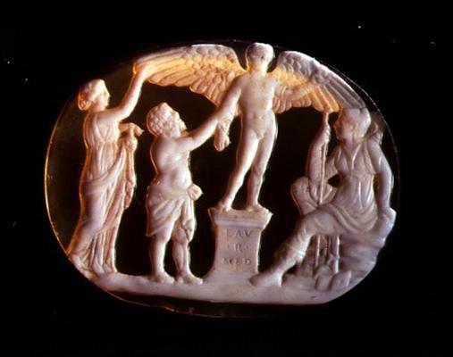 Cameo of Icarus and Daedalus with Persephone and Artemis, 1st century de 