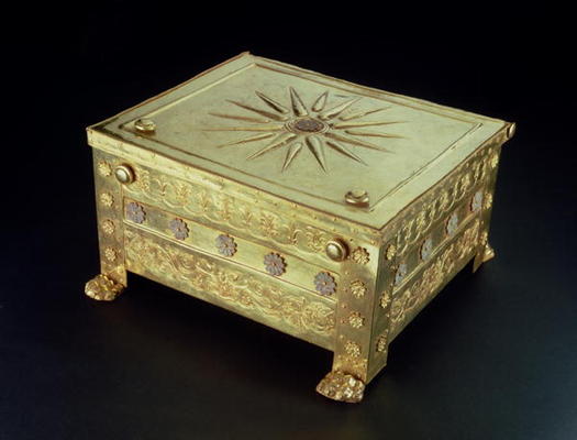 Casket from the tomb of Philip II of Macedon (382-336 BC), decorated with the star emblem of the Mac de 
