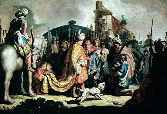 David Offering the Head of Goliath to King Saul de 