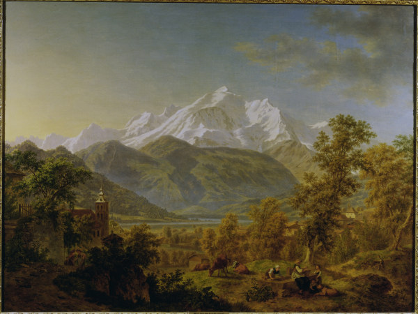 de La Rive / Mont Blanc / Painting, 1814 de 