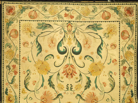 Detail From A Large Portuguese Needlework Carpet de 