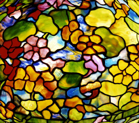 Detail Of A ''Nasturtium'' Leaded Glass And Bronze Table Lamp By Tiffany Studios, Circa 1910 de 