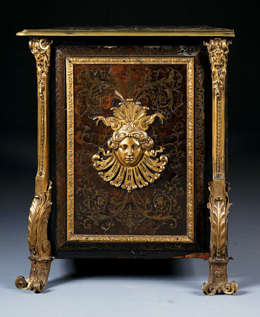 Detail Of Side Panel From A Louis XIV Ormolu-Mounted Boulle Brass-Inlaid Brown Tortoiseshell And Ebo de 