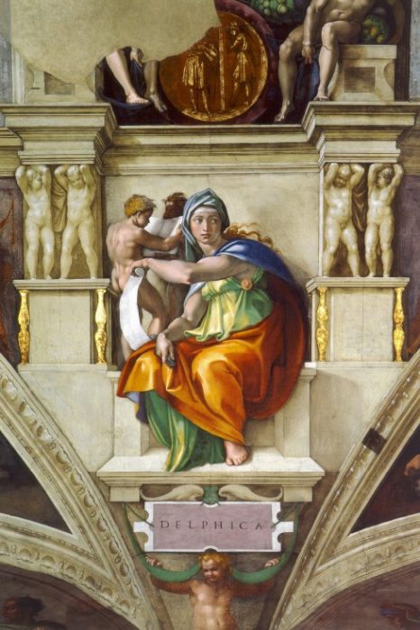 The Delphic Sibyl (Sistine Chapel ceiling in the Vatican) de 
