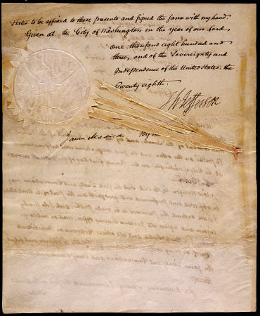 Document Constituting The Proclamation Of The Louisiana Purchase Treaty Signed By Thomas Jefferson A de 