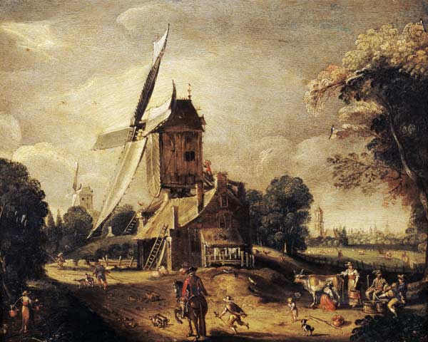 Landscape w.Windmill / Flem.Paint./ C17 de 