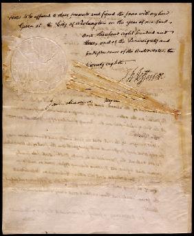 Document Constituting The Proclamation Of The Louisiana Purchase Treaty Signed By Thomas Jefferson A