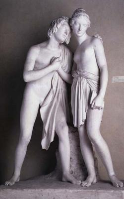 Daphnis and Chloe, sculpture by Ulisse Cambi (1807-95) (marble) de 