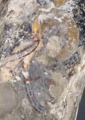Detail from a Paleochristian fresco in the apse (fresco) (see 138684-85) de 
