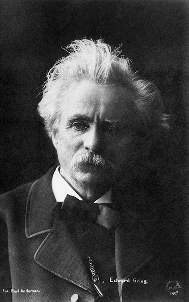 Edvard Grieg (1843-1907) 1901 (b/w photo)  de 