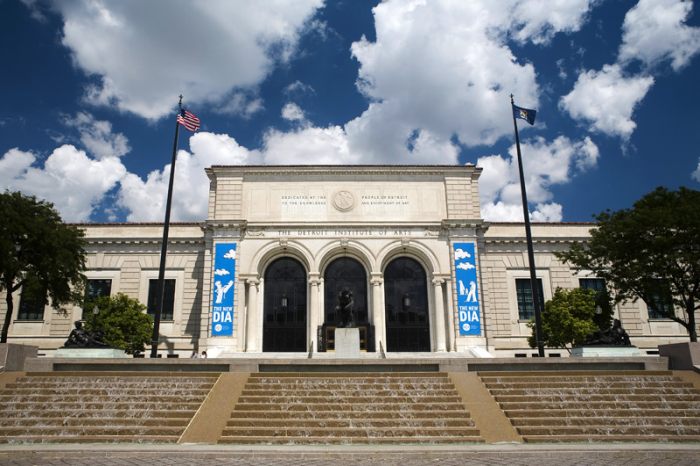Exterior view of the Detroit Institute of Arts de 