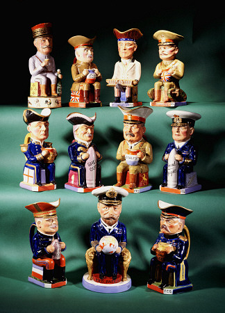 Eleven Wilkinson Toby Jugs Designed By Sir F Carruthers-Gould (1844-1925) Depicting Marshall Foch, K de 
