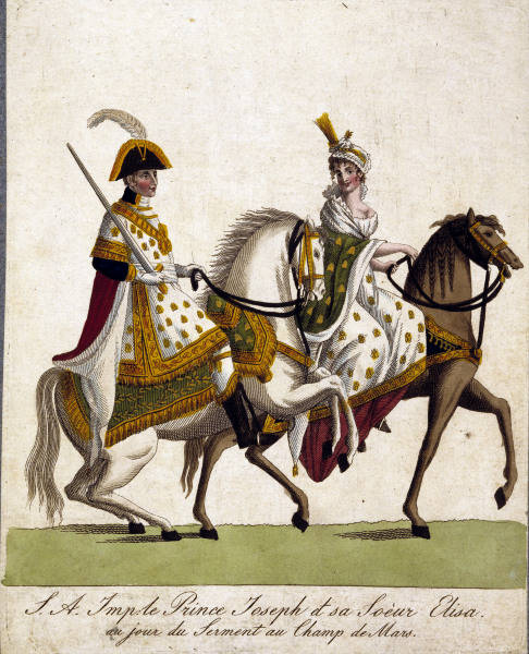 Bonaparte, Elisa, later Baciocchi, 1777-1820, and Bonaparte, Joseph, 1768- 1844 (brother and sister) de 