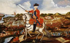 Equestrian Portrait Of William Augustus, Duke Of Cumberland (1721-1765), On His Grey Charger With A