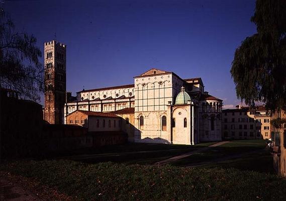 Exterior view of the church with the campanile, partly designed by Guidetto da Como (fl.1244-57) (ph de 