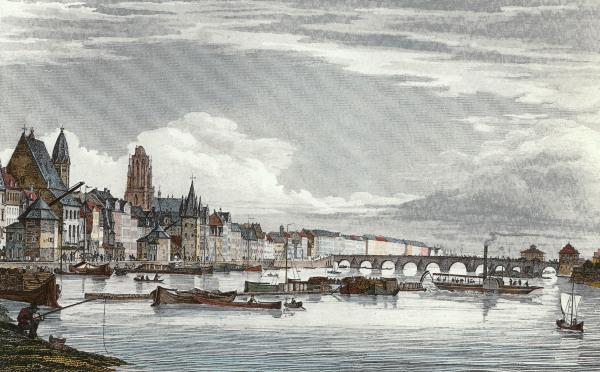 Frankfurt am Main / Stahlstich um 1850 de 