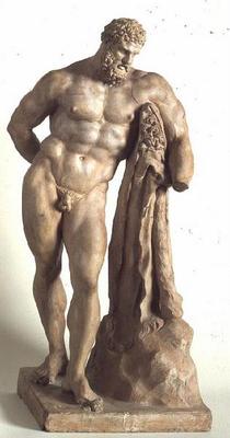 Farnese Hercules, copy of the original statue by Lysippus, by Camillo Rusconi (1658-1728) (marble) de 