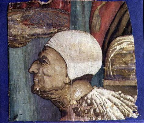 Fragment of a Tapestry Showing a Portrait of the Doge Loredan (textile) de 