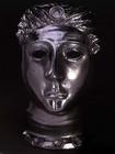 Front part of a head, found in Notre-Dame-d'Allencon in France, Roman, early 3rd century (silver)
