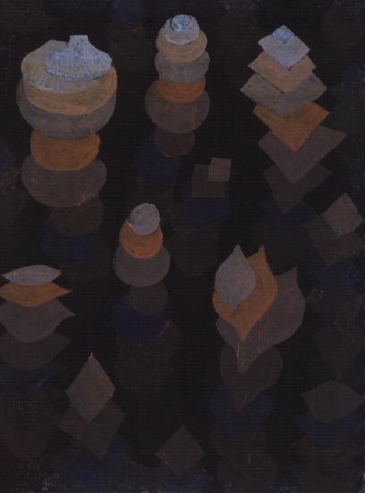 Growth of the night plants, 1922 (no 174) (oil on cardboard)  de 