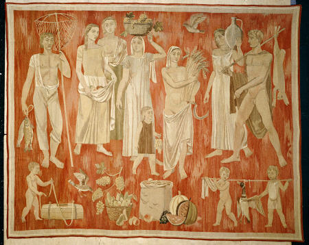 ''Harvest'', A Woven Tapestry Depicting Allegorical References To The Fruits Of Autumn de 