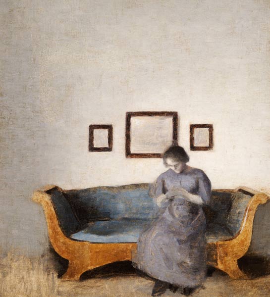 Ida Hammershoi Sitting On A Sofa de 