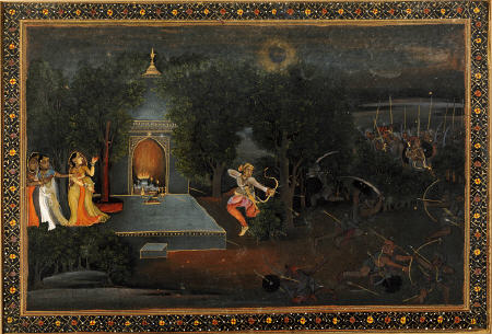 Illustration To The Ramayana, Possibly By Mir Kalan Oudh, Circa 1750-1760 de 