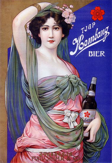 Japan: Advertising poster for Kembang Beer de 