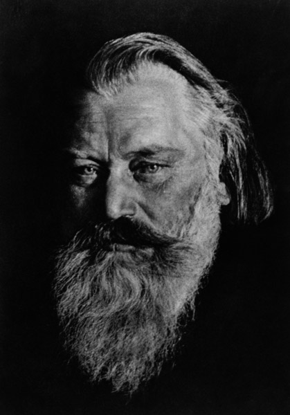 Johannes Brahms (1833-97) (b/w photo)  de 