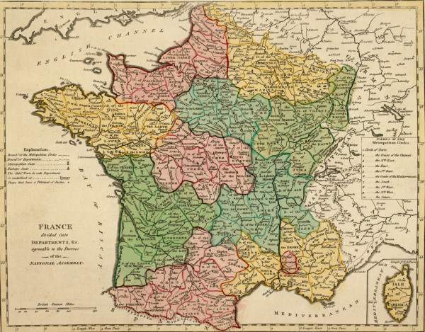 Map of France 1794 de 