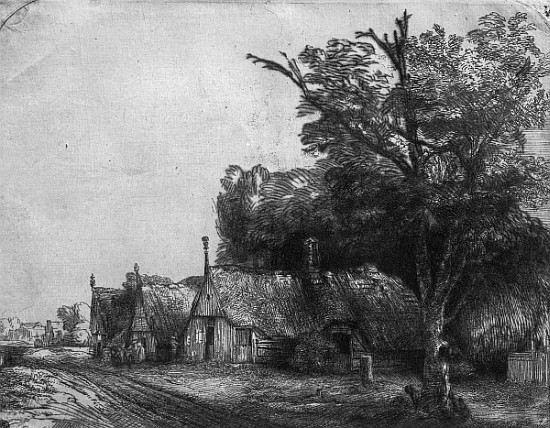 Landscape with Three Cottages de 