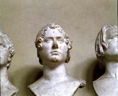 Lord Byron, bust by Lorenzo Bartolini (1777-1850) (plaster) de 