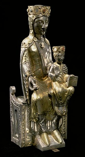 Madonna and Child Enthroned, statuette, French, 12th century (silver and gold) de 