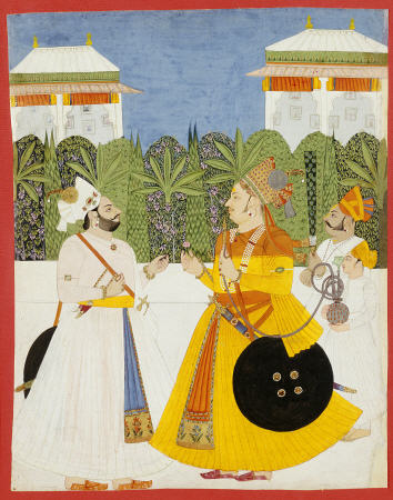 Maharaja Bhim Singh Receiving Maharaja Shiv Singh Nagaur, Circa 1750 de 